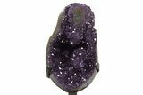 Sparkling Amethyst Geode With Metal Stand - Uruguay #342518-1